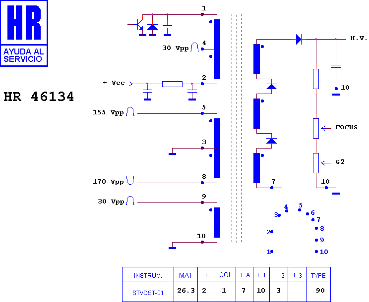 Schematic diagram for HR 46134