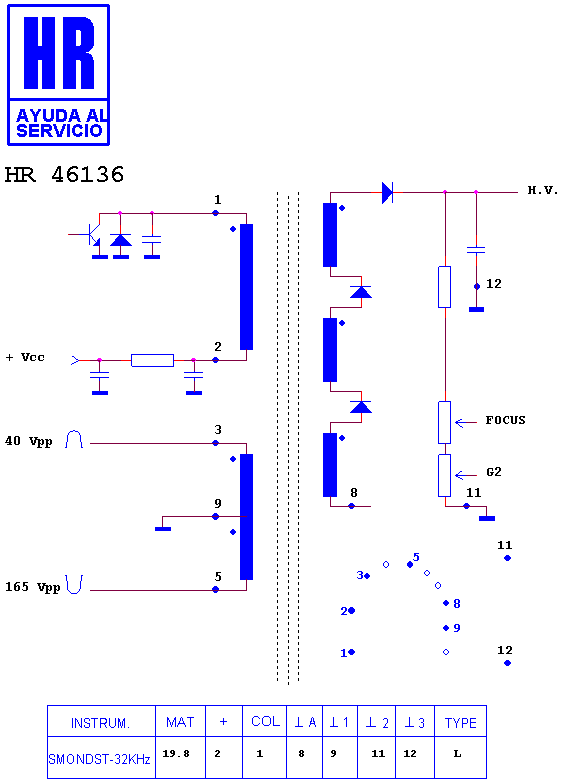 Schematic diagram for HR 46136
