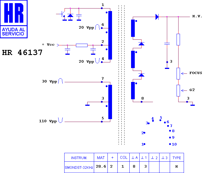 Schematic diagram for HR 46137