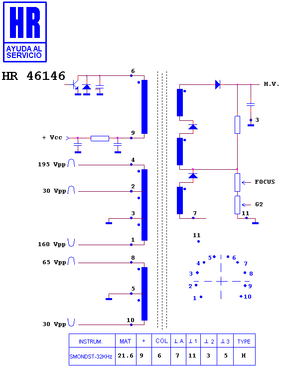 Schematic diagram for HR 46146