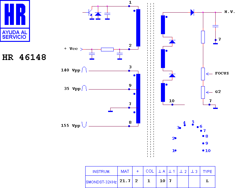 Schematic diagram for HR 46148