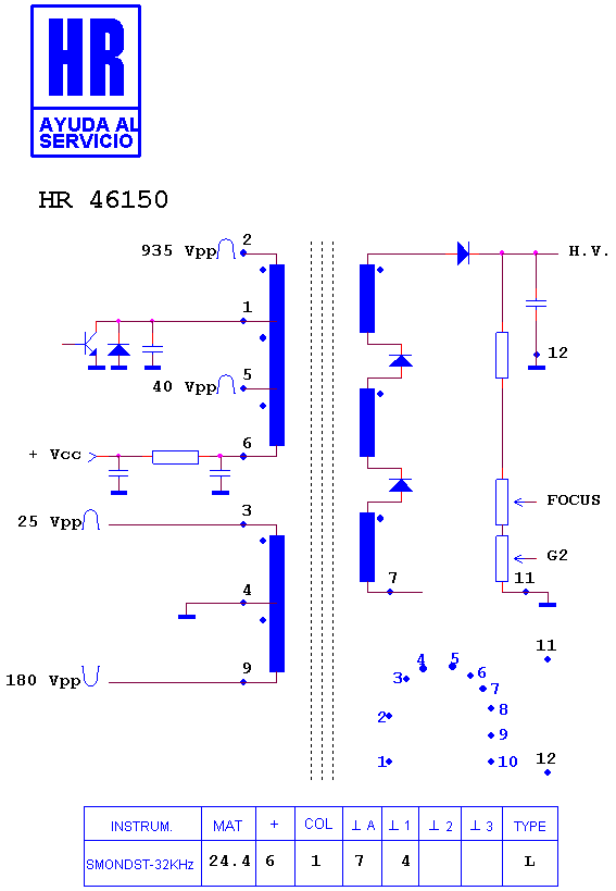Schematic diagram for HR 46150