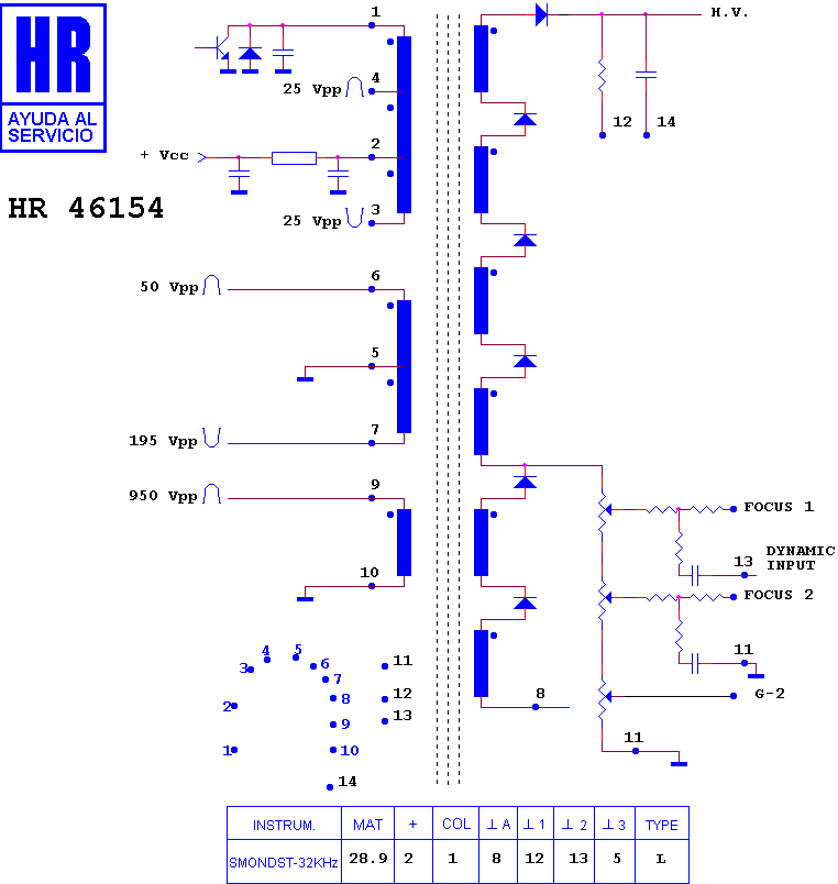 Schematic diagram for HR 46154