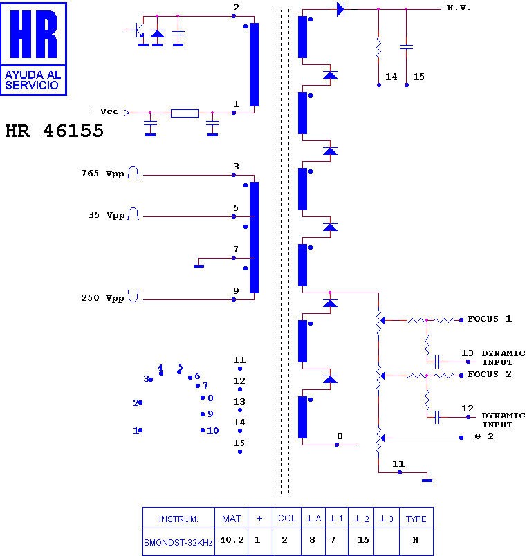 Schematic diagram for HR 46155