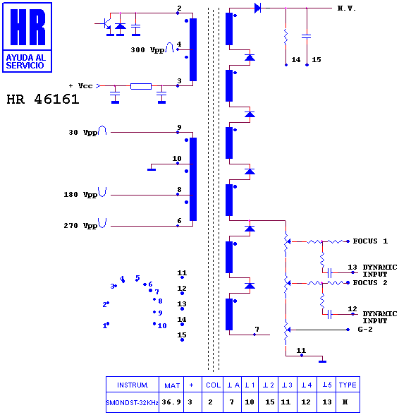 Schematic diagram for HR 46161