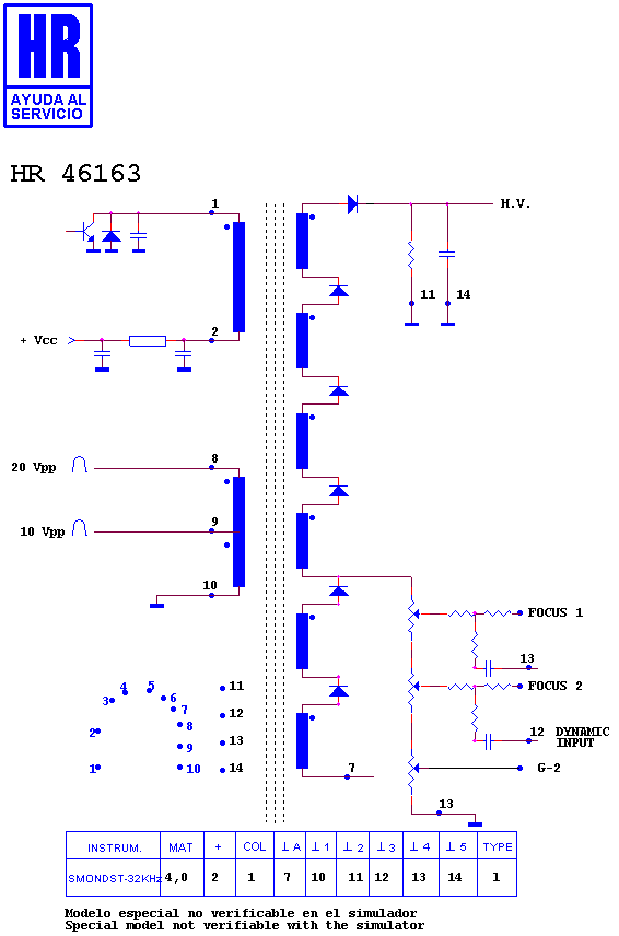Schematic diagram for HR 46163