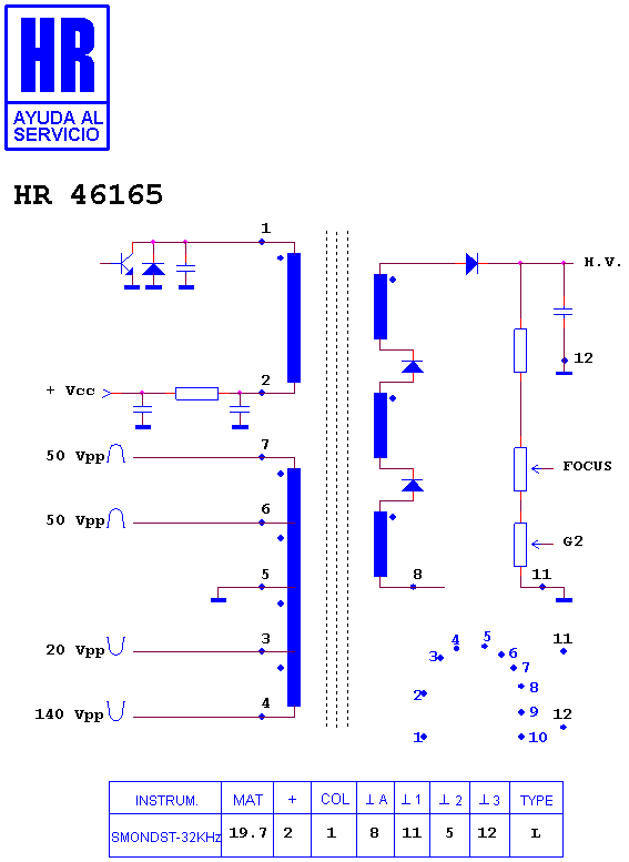 Schematic diagram for HR 46165