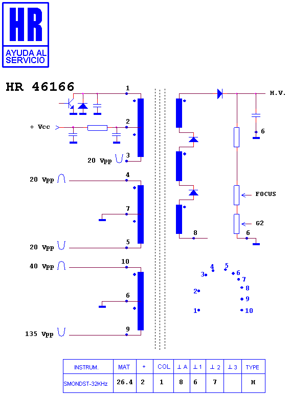 Schematic diagram for HR 46166
