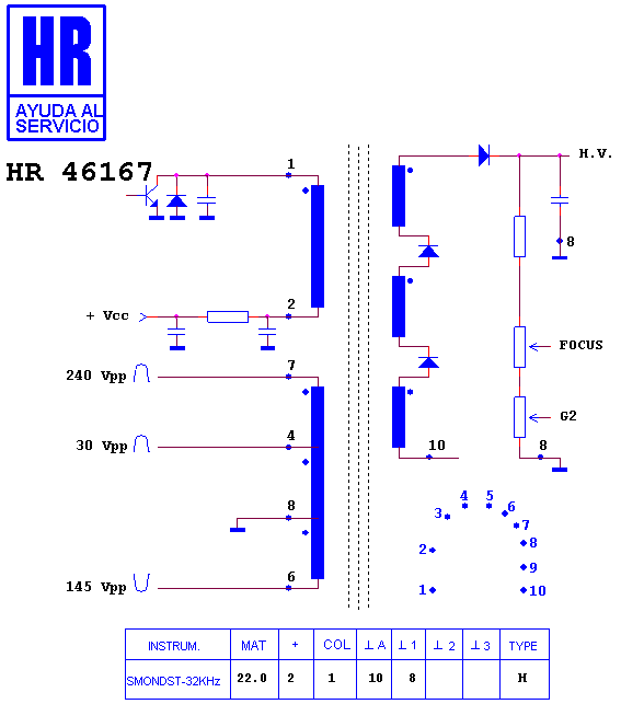 Schematic diagram for HR 46167