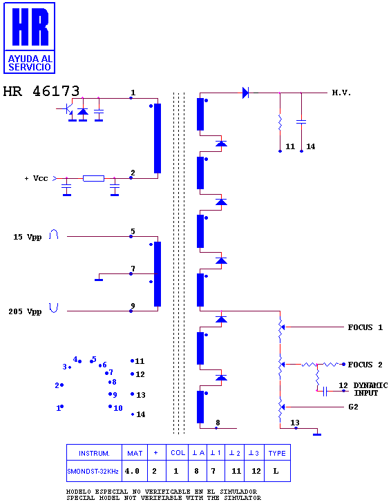 Schematic diagram for HR 46173