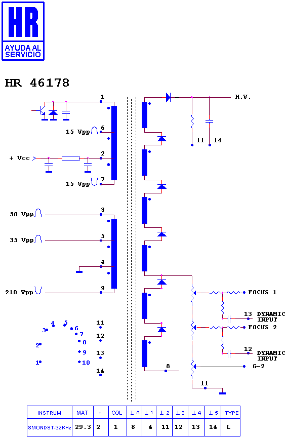 Schematic diagram for HR 46178