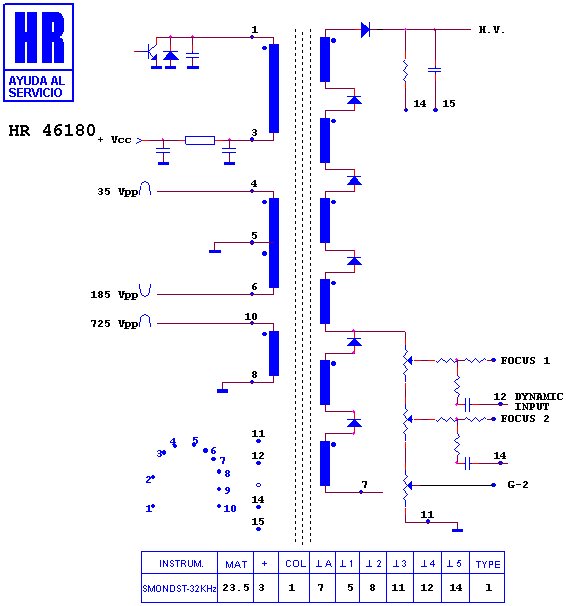Schematic diagram for HR 46180
