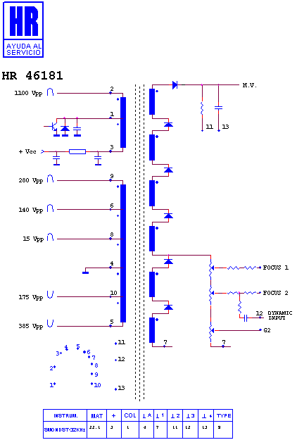 Schematic diagram for HR 46181