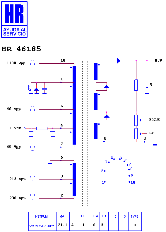 Schematic diagram for HR 46185
