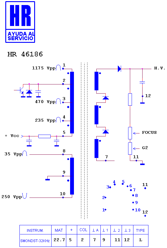 Schematic diagram for HR 46186