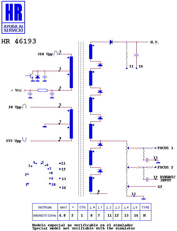 Schematic diagram for HR 46193
