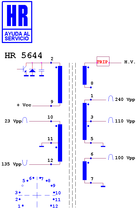 Schematic diagram for HR 5644