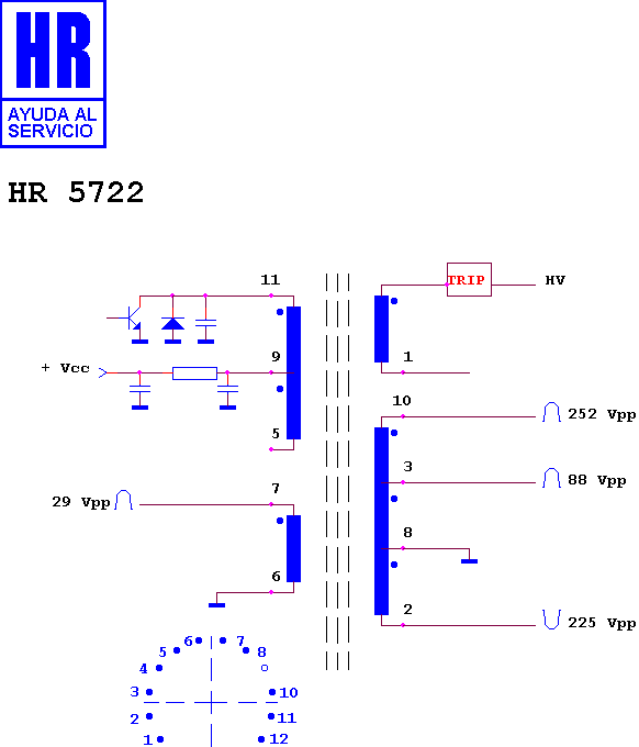 Schematic diagram for HR 5722