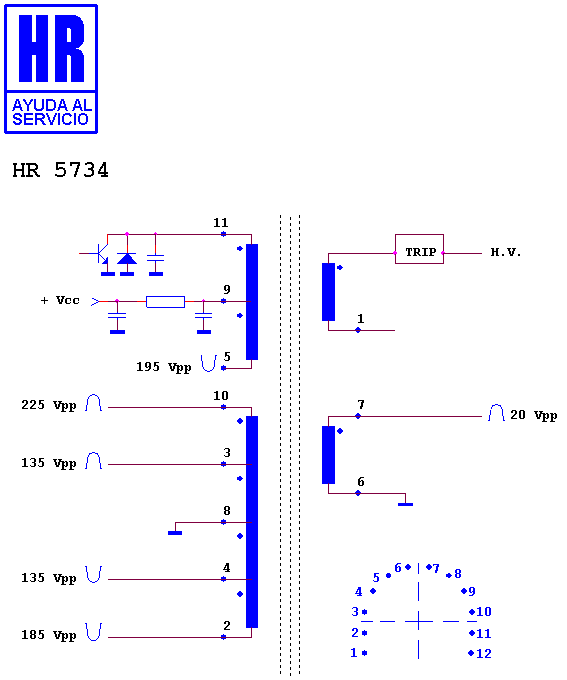 Schematic diagram for HR 5734