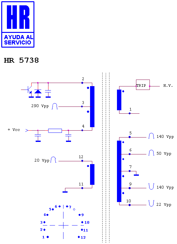 Schematic diagram for HR 5738