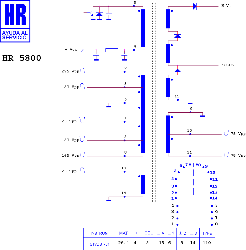 Schematic diagram for HR 5800