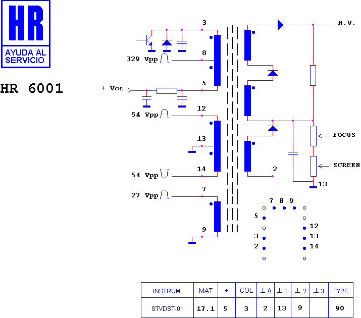 Schematic diagram for HR 6001
