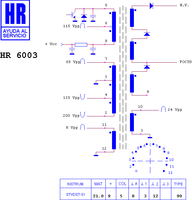 Schematic diagram for HR 6003