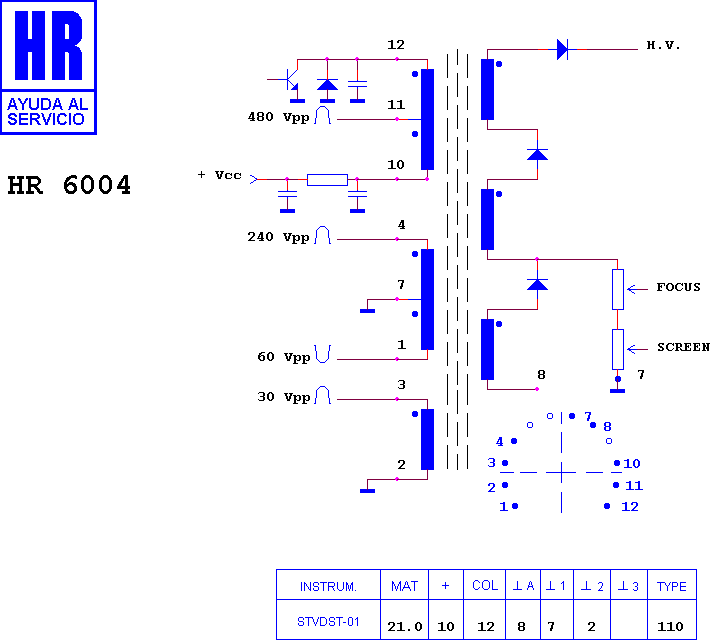 Schematic diagram for HR 6004