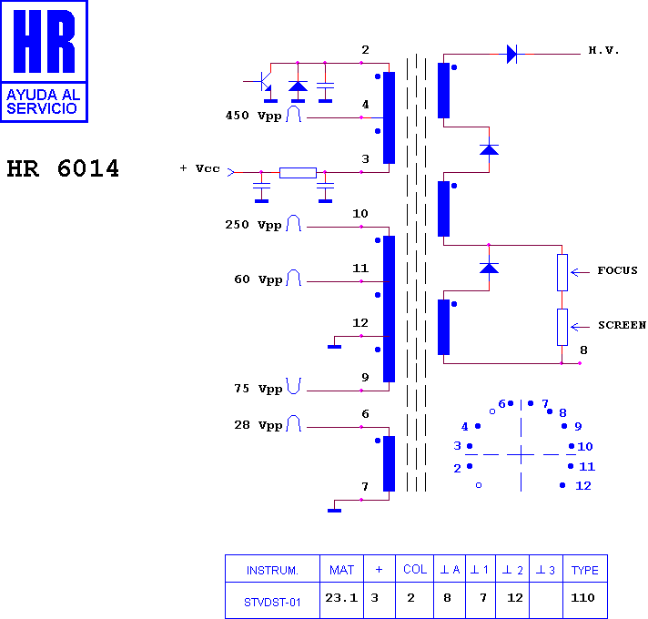 Schematic diagram for HR 6014