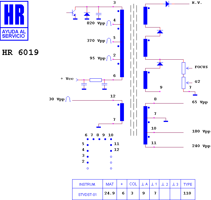 Schematic diagram for HR 6019