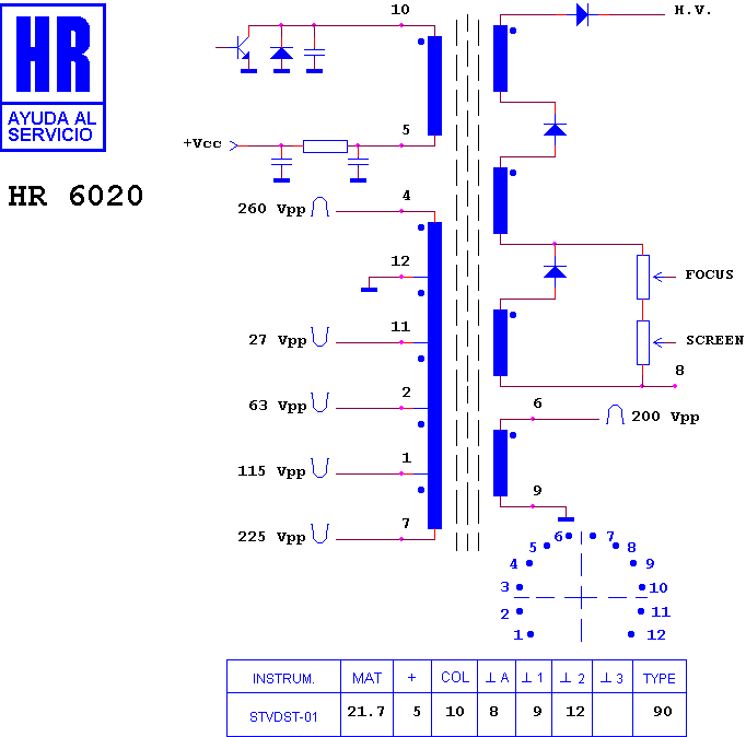 Schematic diagram for HR 6020