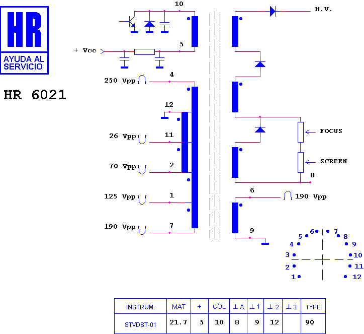 Schematic diagram for HR 6021