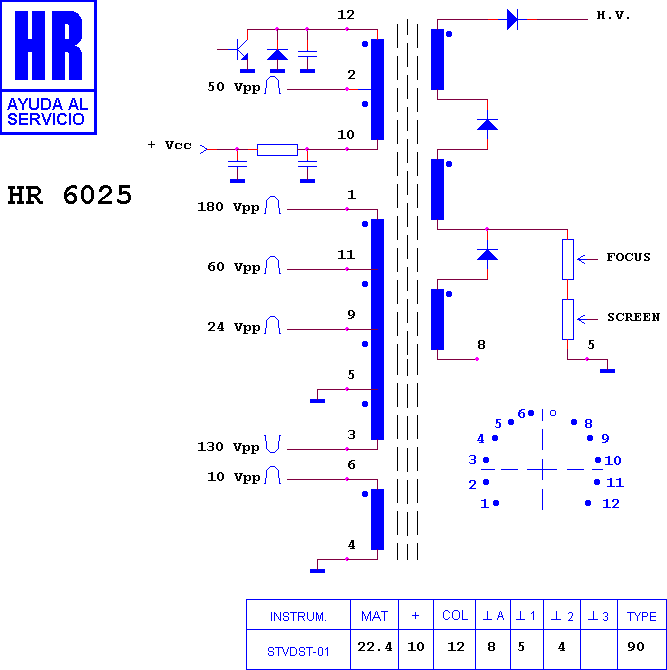 Schematic diagram for HR 6025