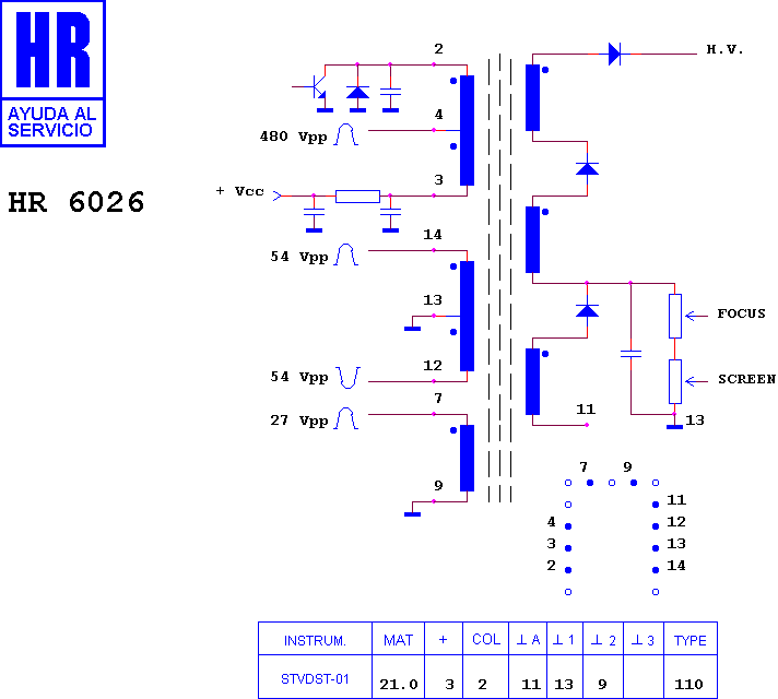 Schematic diagram for HR 6026