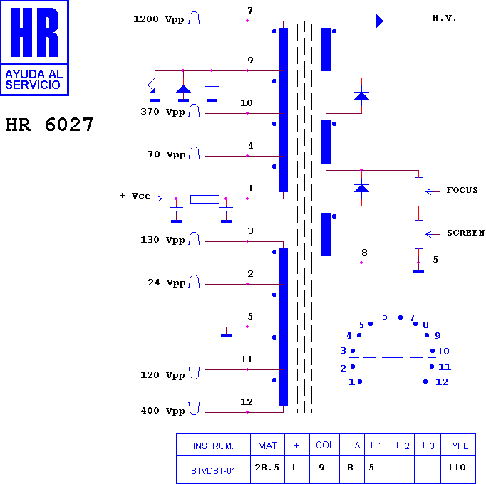 Schematic diagram for HR 6027