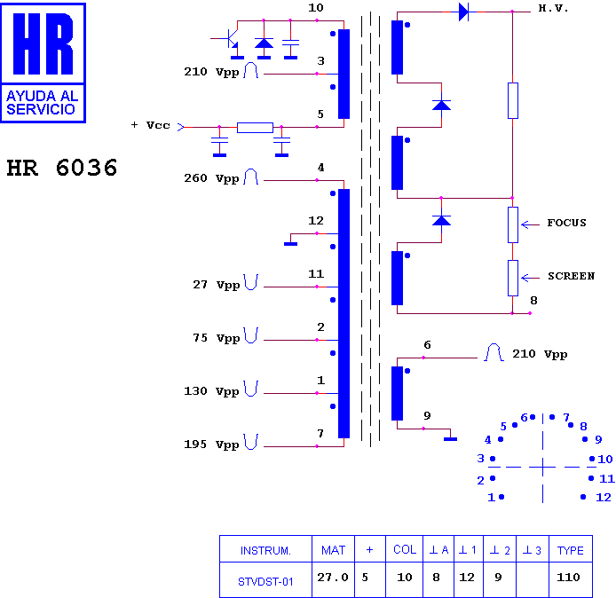 Schematic diagram for HR 6036