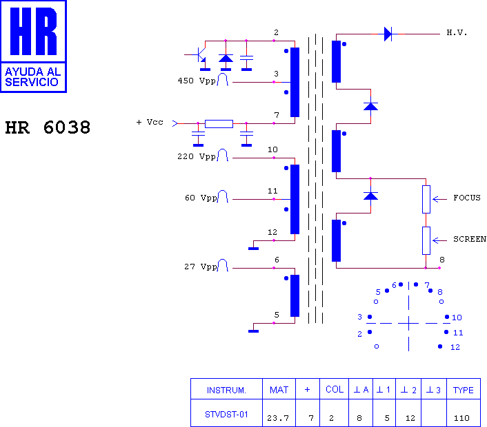 Schematic diagram for HR 6038