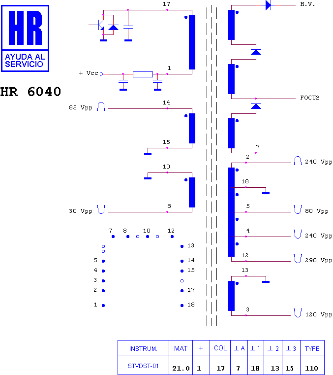 Schematic diagram for HR 6040