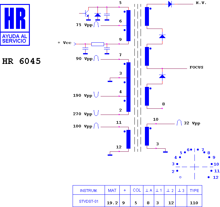 Schematic diagram for HR 6045