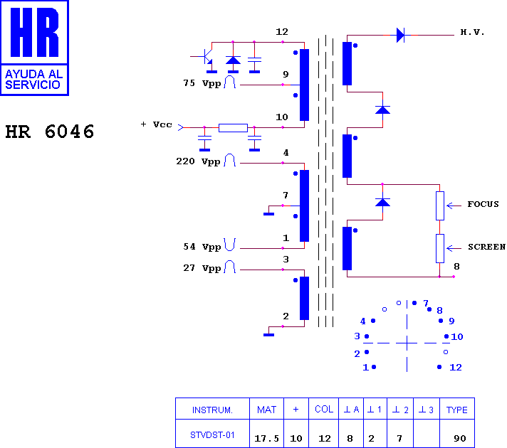 Schematic diagram for HR 6046
