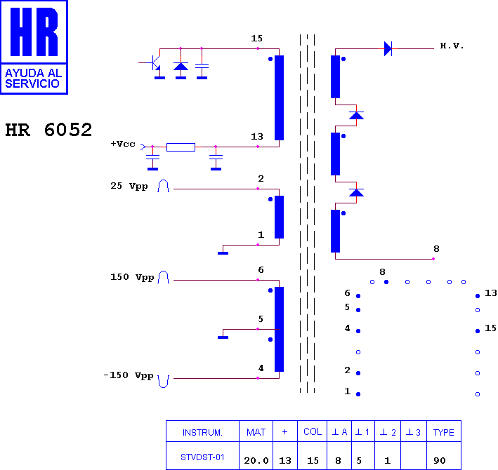 Schematic diagram for HR 6052