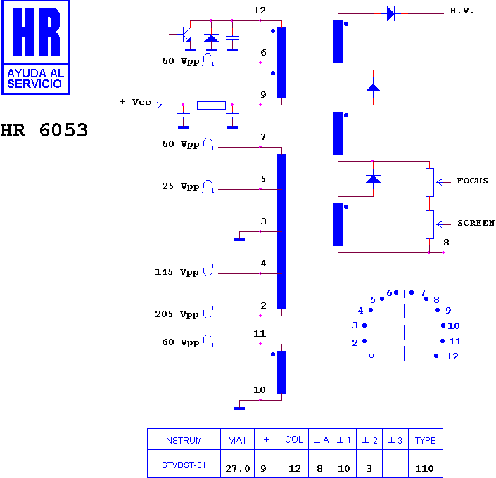 Schematic diagram for HR 6053
