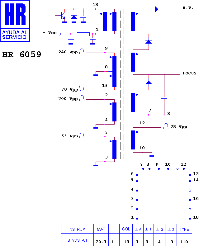 Schematic diagram for HR 6059