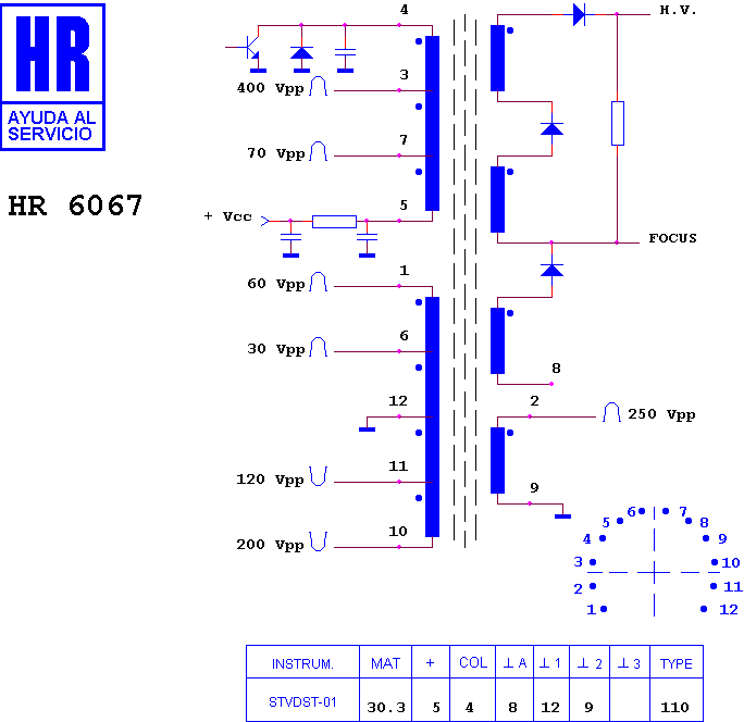 Schematic diagram for HR 6067