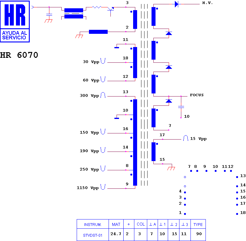 Schematic diagram for HR 6070
