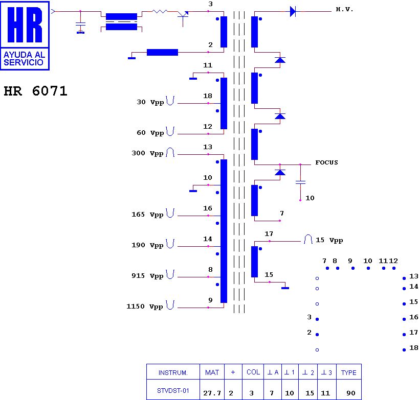 Schematic diagram for HR 6071