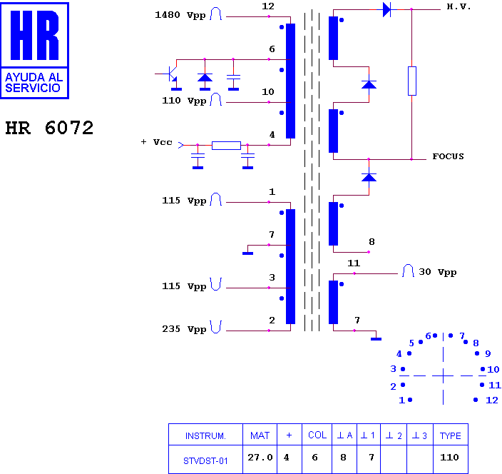 Schematic diagram for HR 6072