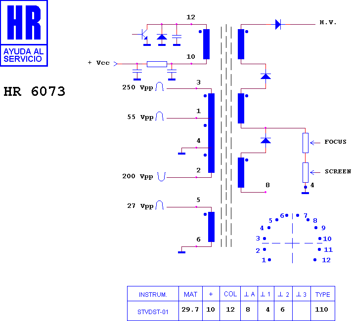 Schematic diagram for HR 6073