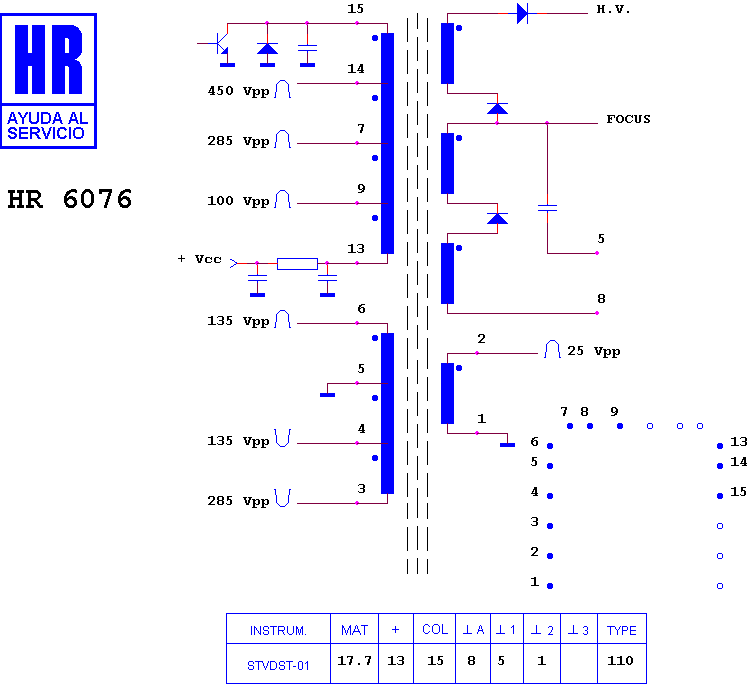 Schematic diagram for HR 6076