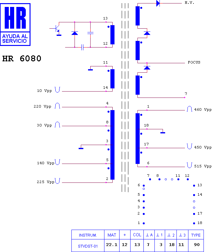 Schematic diagram for HR 6080